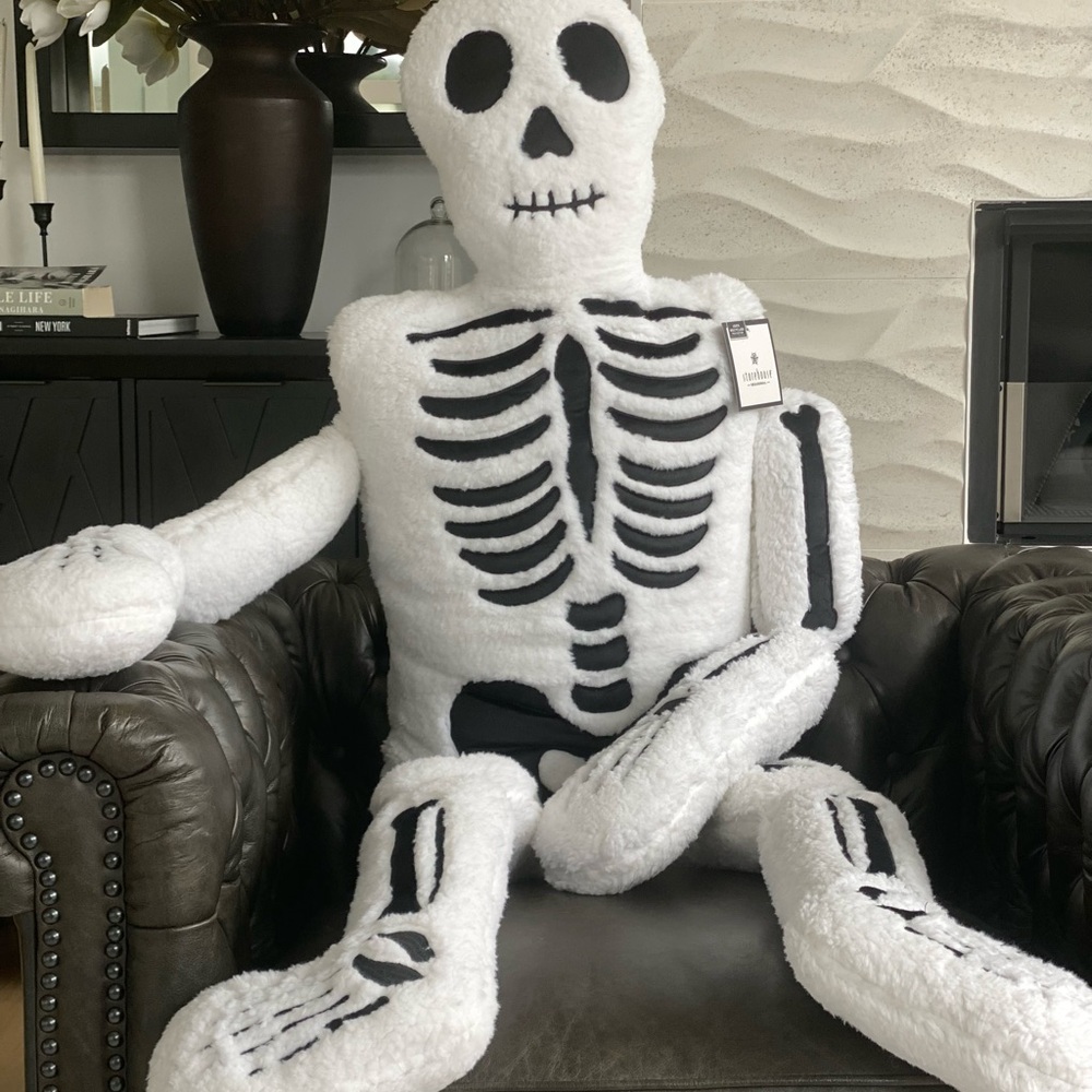 Skeleton Viral Halloween Pillow Mr Bones Life Size Skeleton 30x60 “